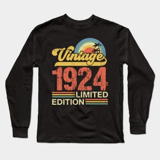 Retro vintage 1924 limited edition Long Sleeve T-Shirt